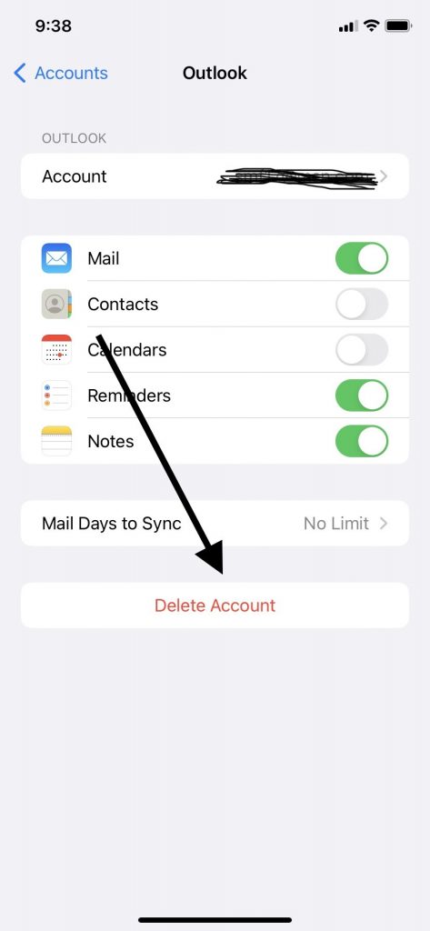 Eliminar cuenta de correo electrónico