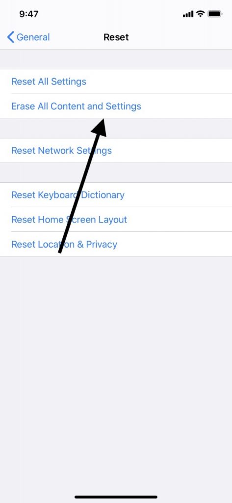 Borrar todo el contenido y la configuración al vender iPhone