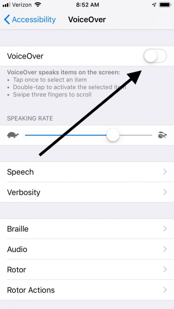 Función de voz en off si Apple Watch no se enciende