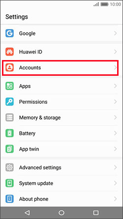 Transferir de Samsung a Motorola a través de la cuenta de Google