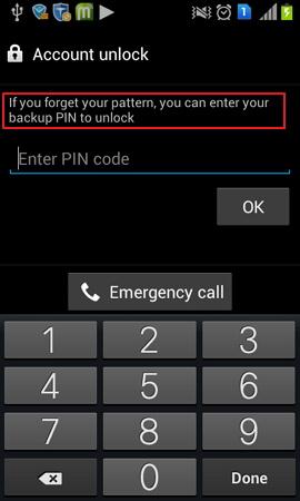 Desbloquee el bloqueo de patrones de Android sin restablecer de fábrica usando un pin de copia de seguridad