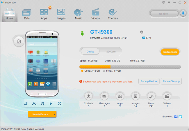 Samsung PC Application Suite como Moborobo