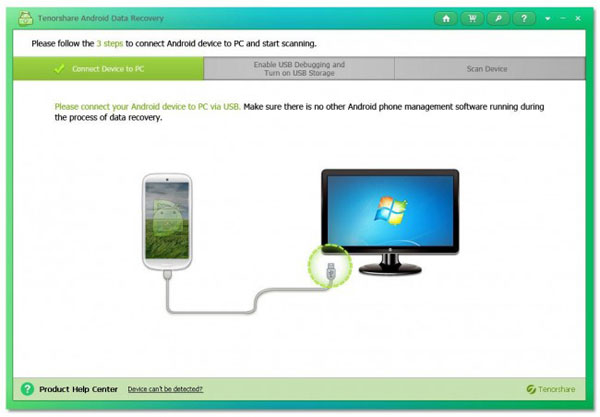Herramienta de recuperación de dispositivos Samsung como TenorShare Android Data Recovery