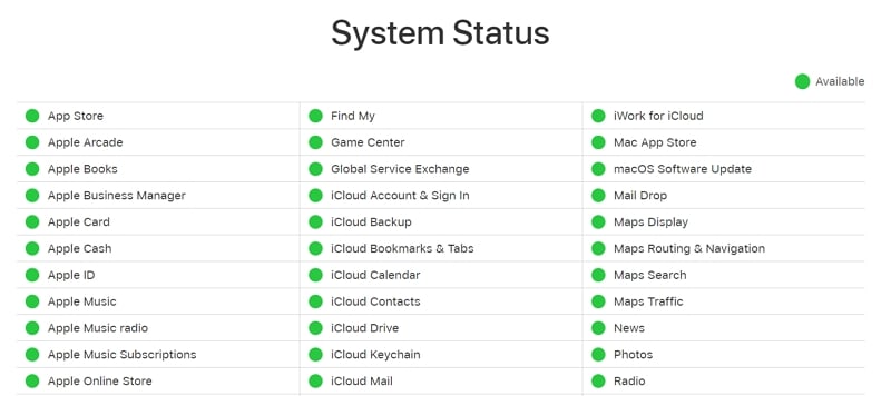 iPhone atascado al verificar la actualización de la actualización si Apple Server está inactivo