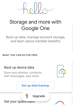 Realice una copia de seguridad de Samsung Gallery para Google One