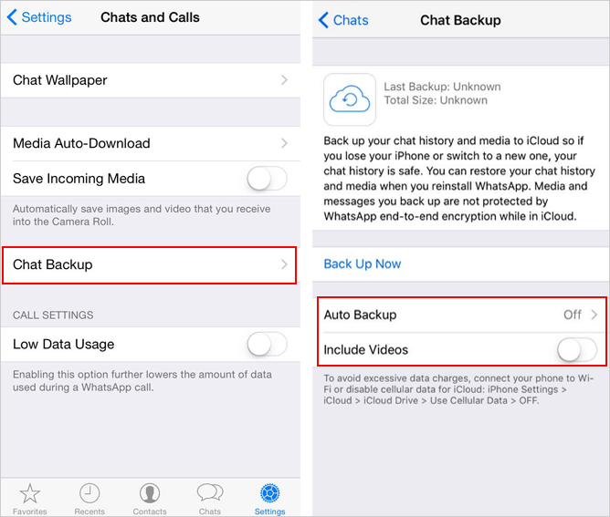 Cómo hacer una copia de seguridad de las fotos o videos de WhatsApp a iCloud