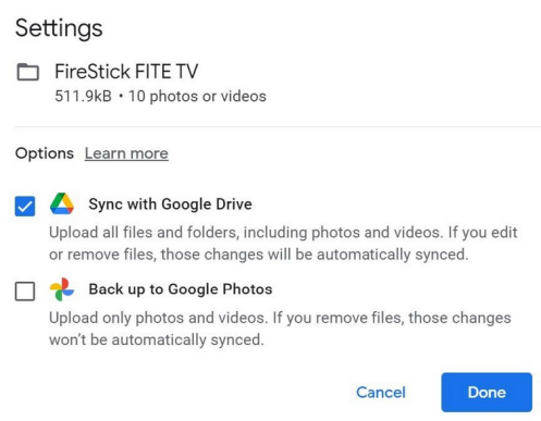 Galería Samsung de respaldo a Google Drive con Google Drive para PC