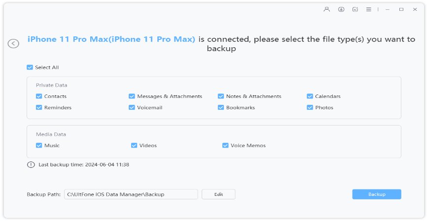 Ultfone Software de copia de seguridad de iPhone gratis