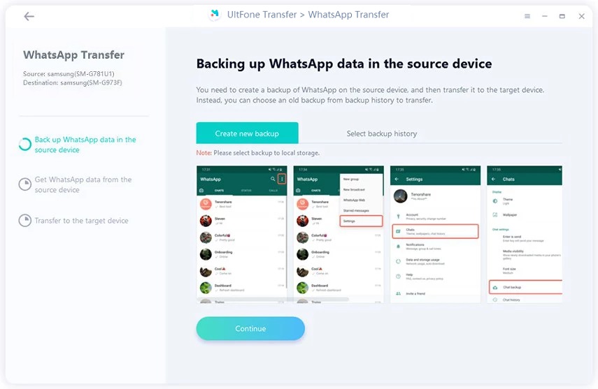Copia de seguridad de datos de WhatsApp en Android