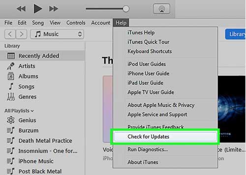 Actualizar iTunes en la PC