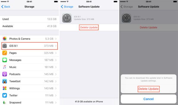Eliminar la actualización