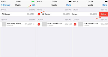 Cómo eliminar canciones de iPod usando la aplicación Configuración
