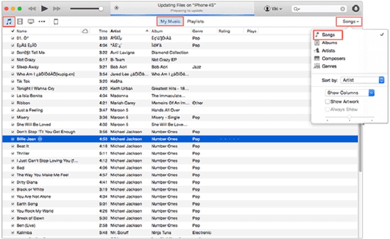 borrar canciones de la biblioteca de iPod e iTunes