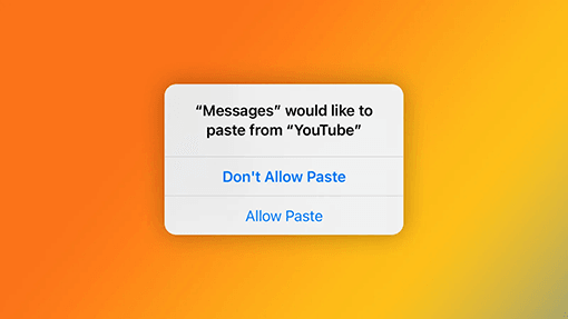 deshabilitar el iOS 16 Permitir pasta