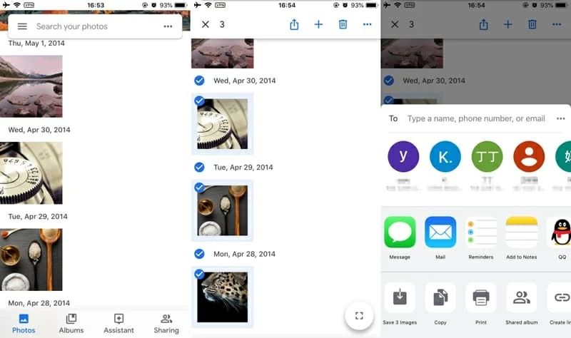 Copiar fotos en LG al iPhone 11 a través de Google Photos