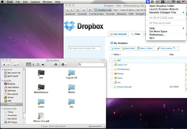 transferencia de archivos de MacBook a Android a través de Dropbox