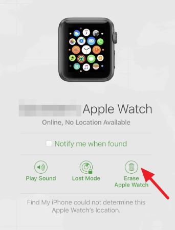 Borrar Apple Watch a través de iCloud.com