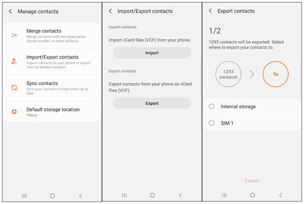 Cómo transferir contactos de un teléfono a otro Android con VCF