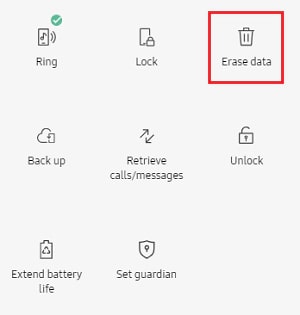 Restablecer la galaxia de fábrica con Samsung Encuentra mi móvil