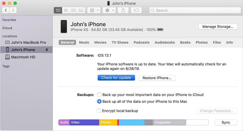 iPhone atascado al verificar la actualización de actualización del dispositivo a través de iTunes