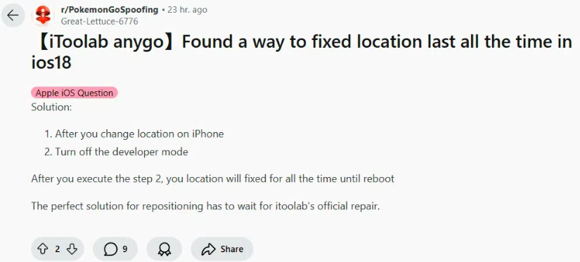 Arreglar la ubicación de Anygo no funciona en iOS 18