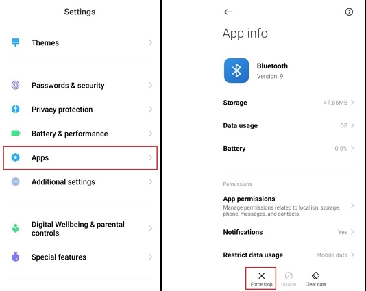 Fuerza detener la aplicación que causa que Android sigue reiniciando