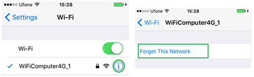 Vuelva a conectar iPhone a wifi