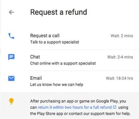 Cómo obtener el reembolso de Google Play Store