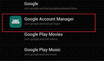 Administrador de cuentas de Google