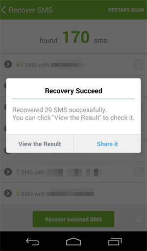 Cómo recuperar mensajes de texto eliminados en ZTE ZMAX a través de GT Recovery