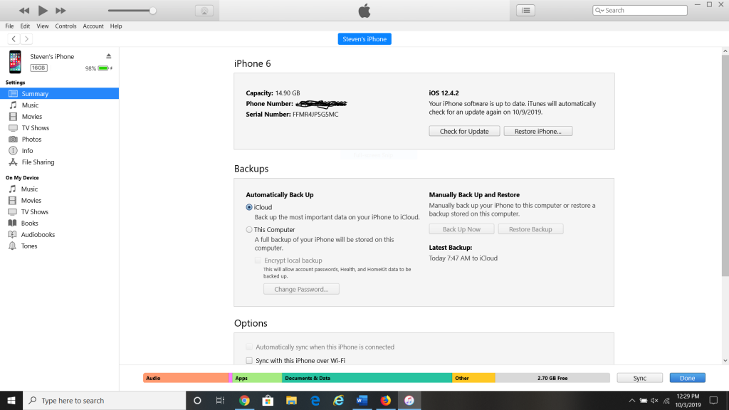 iTunes restauración para el botón de iPhone atascado