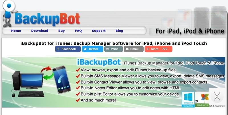 Descargar la aplicación iBackupbot en su computadora