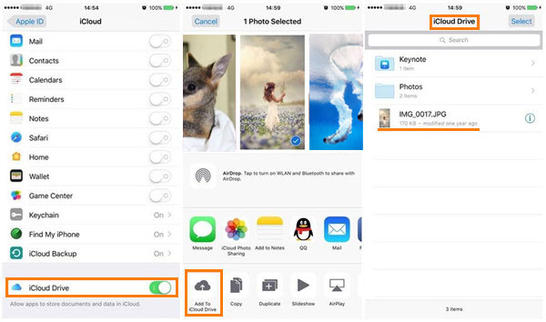 Transfiera el álbum de iPhone a PC por iCloud Drive