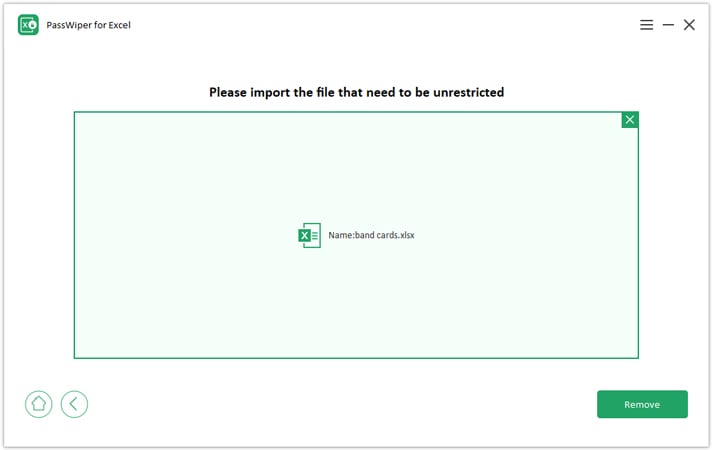 Desbloqueo del archivo de Excel