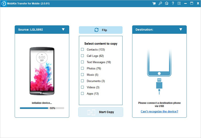Iniciar transferencia de HTC a iPhone
