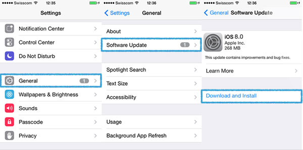 Actualizar la versión de iOS