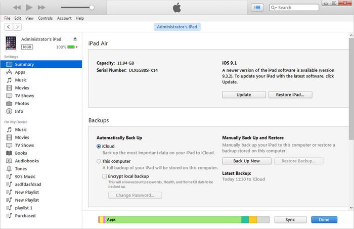 Cómo borrar un iPad con iTunes