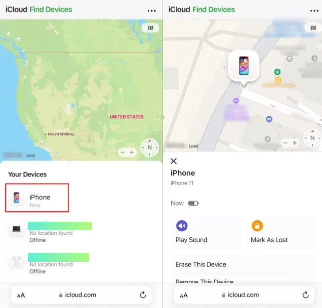 Seguimiento de ubicación de iPhone con iCloud
