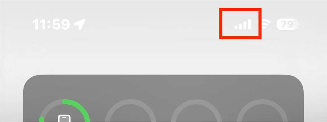 Icono de señal de iPhone