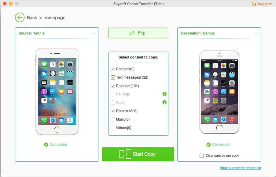 Transferir SMS desde iPhone a iPhone