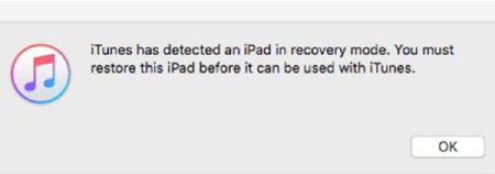alerta de error de iTunes