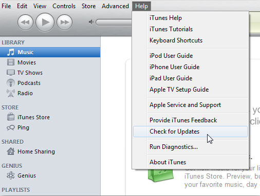 Actualizar la versión de iTunes