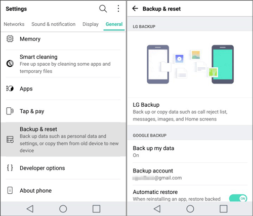 Recupere los datos de LG eliminados de la copia de seguridad de LG
