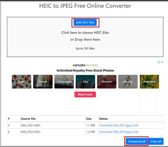 HEIC en línea a JPG Converter