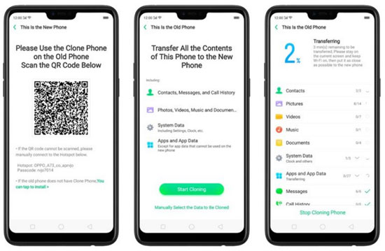 Realice la copia de seguridad de los contactos en OnePlus a nuevo OnePlus con teléfono clon