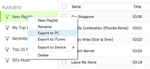 Migrar listas de reproducción desde iPhone XR a la computadora portátil Windows 10