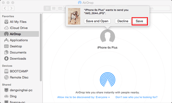 Mueva fotos de iPad a MacBook con Airdrop