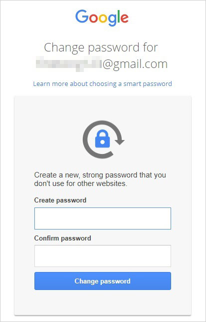 Restablecer la contraseña de la cuenta de Google