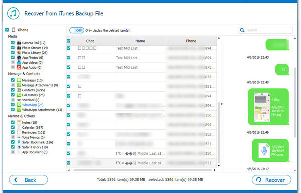 Restaurar mensajes de whatsapp desde la copia de seguridad de iTunes