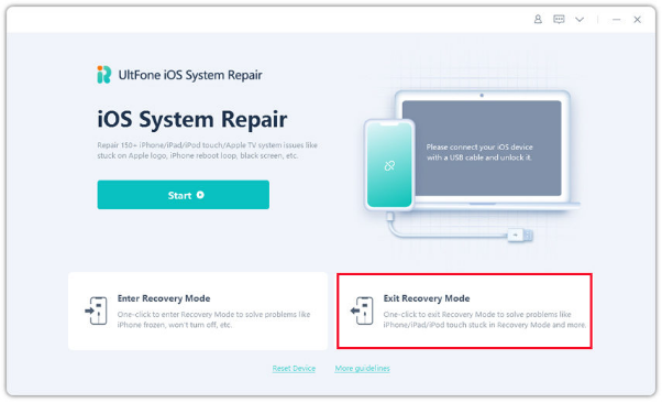 Modo de recuperación de salida en iOS 19